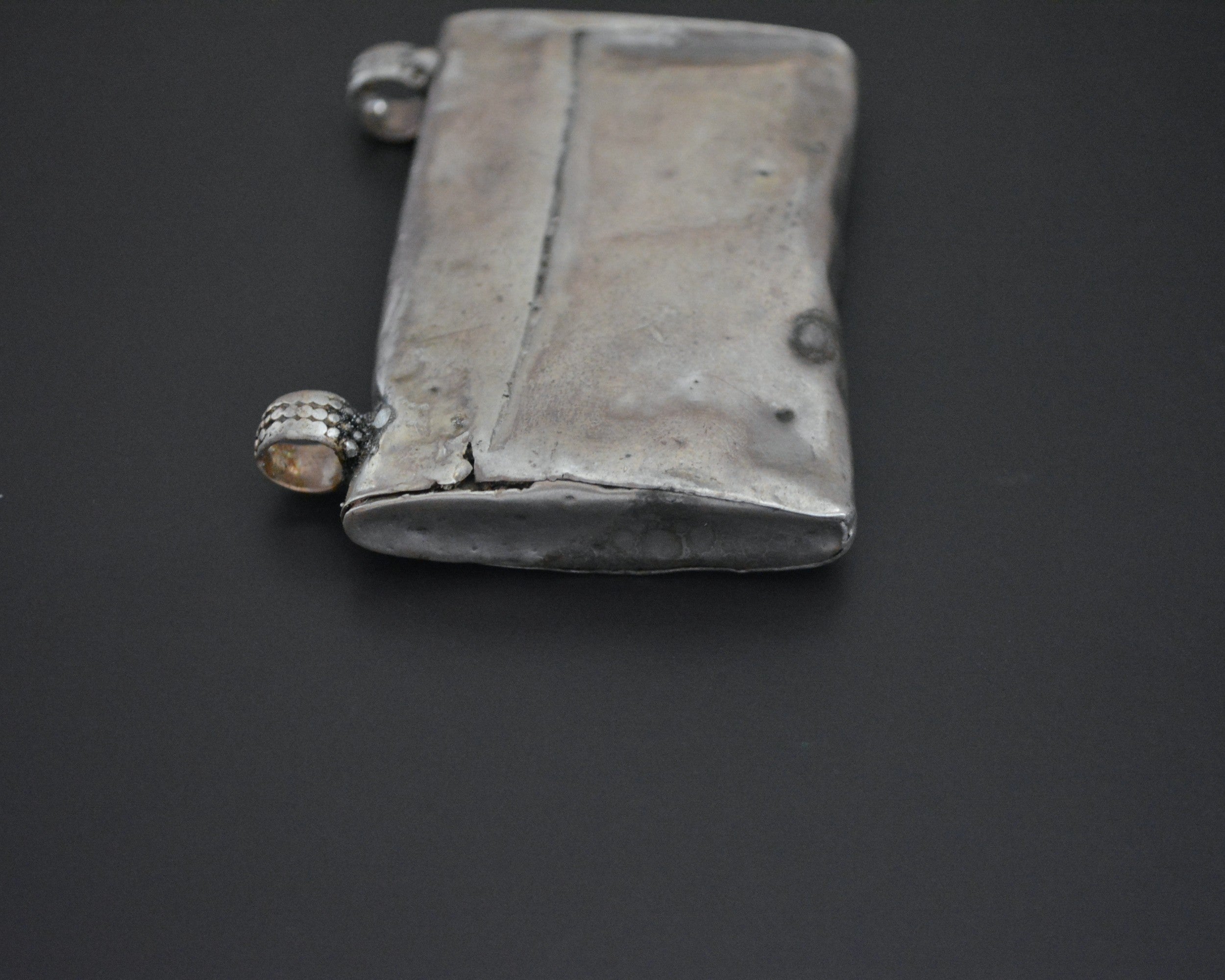 Large Omani Silver Gilded Hirz Amulet Pendant