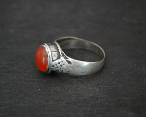 Antique Afghani Carnelian Ring - Size 7.5