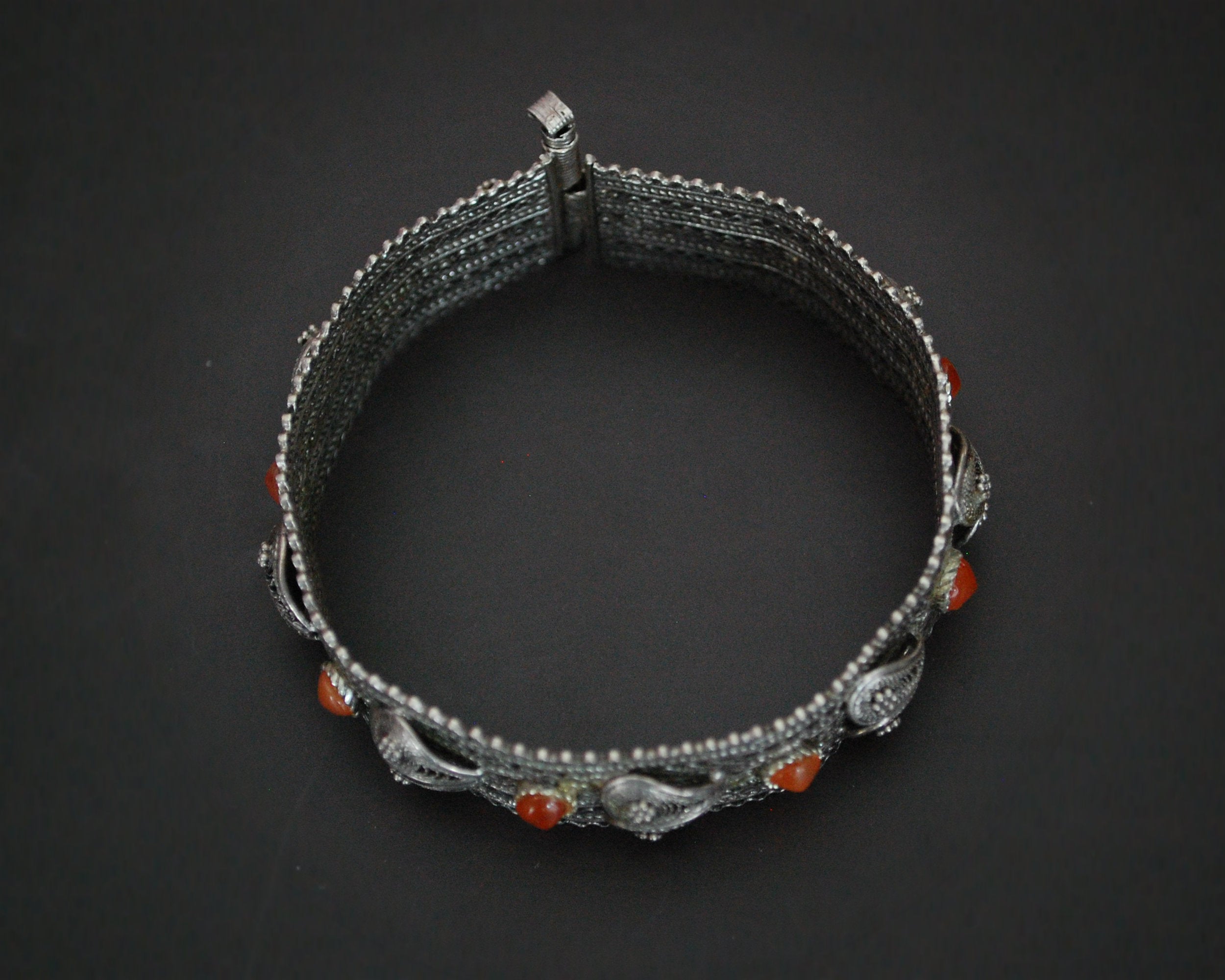 Yemeni Filigree Bracelet with Carnelian