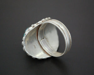 Large Nepali Turquoise Ring - Size 10.5