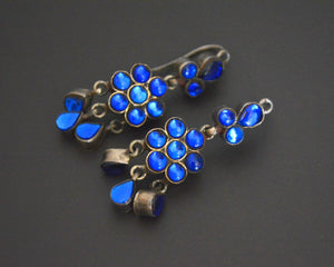 Rajasthani Earrings with Blue Glass