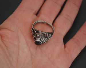 Antique Yemeni Bedouin Ring with Garnet