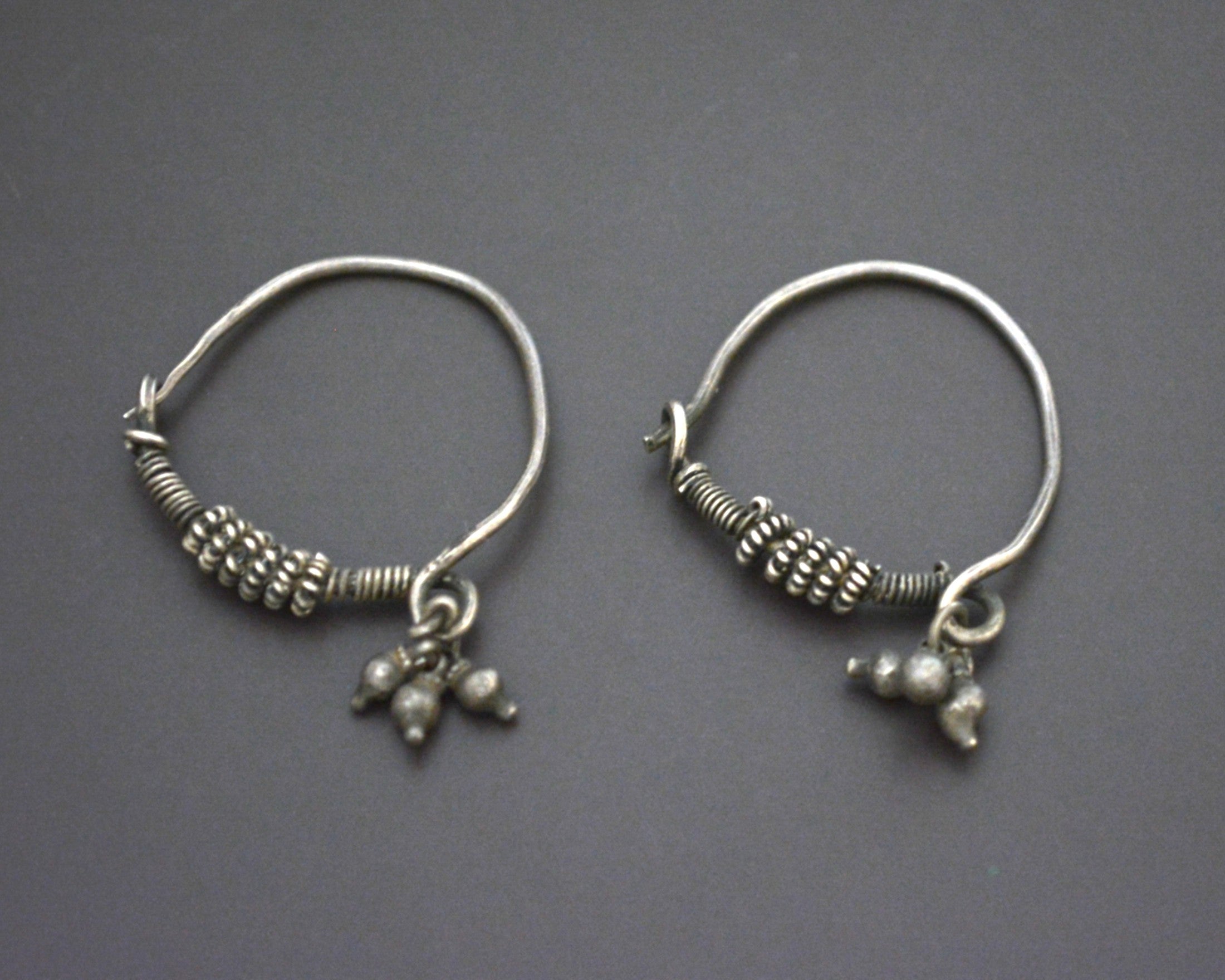 Tribal Indian Hoop Earrings with Bells