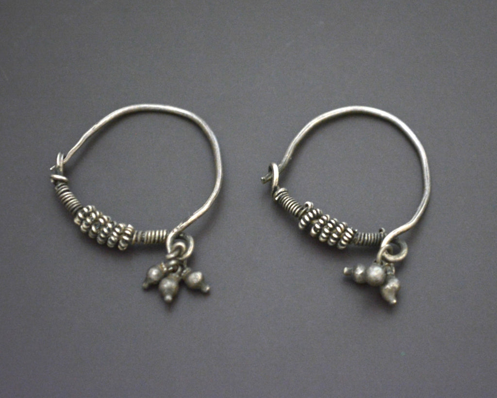 Tribal Indian Hoop Earrings with Bells