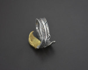 Eagle Feather Wrap Ring - Size 6.5 Adjustable