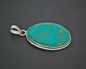 Large Turquoise Pendant from India