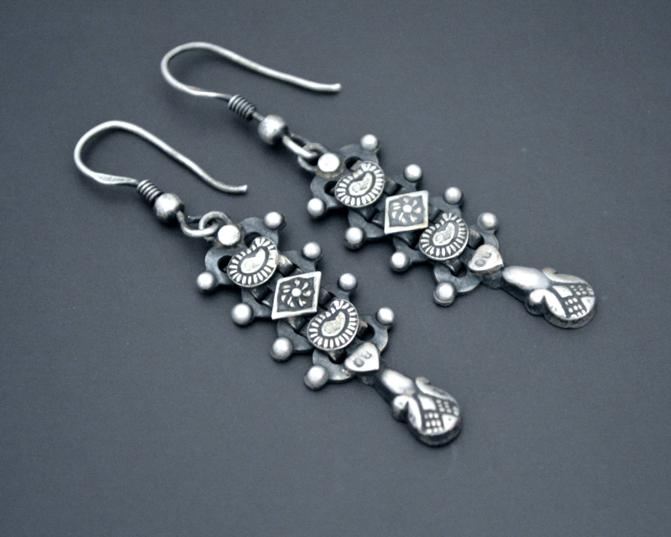 Rajasthani Silver Dangle Earrings