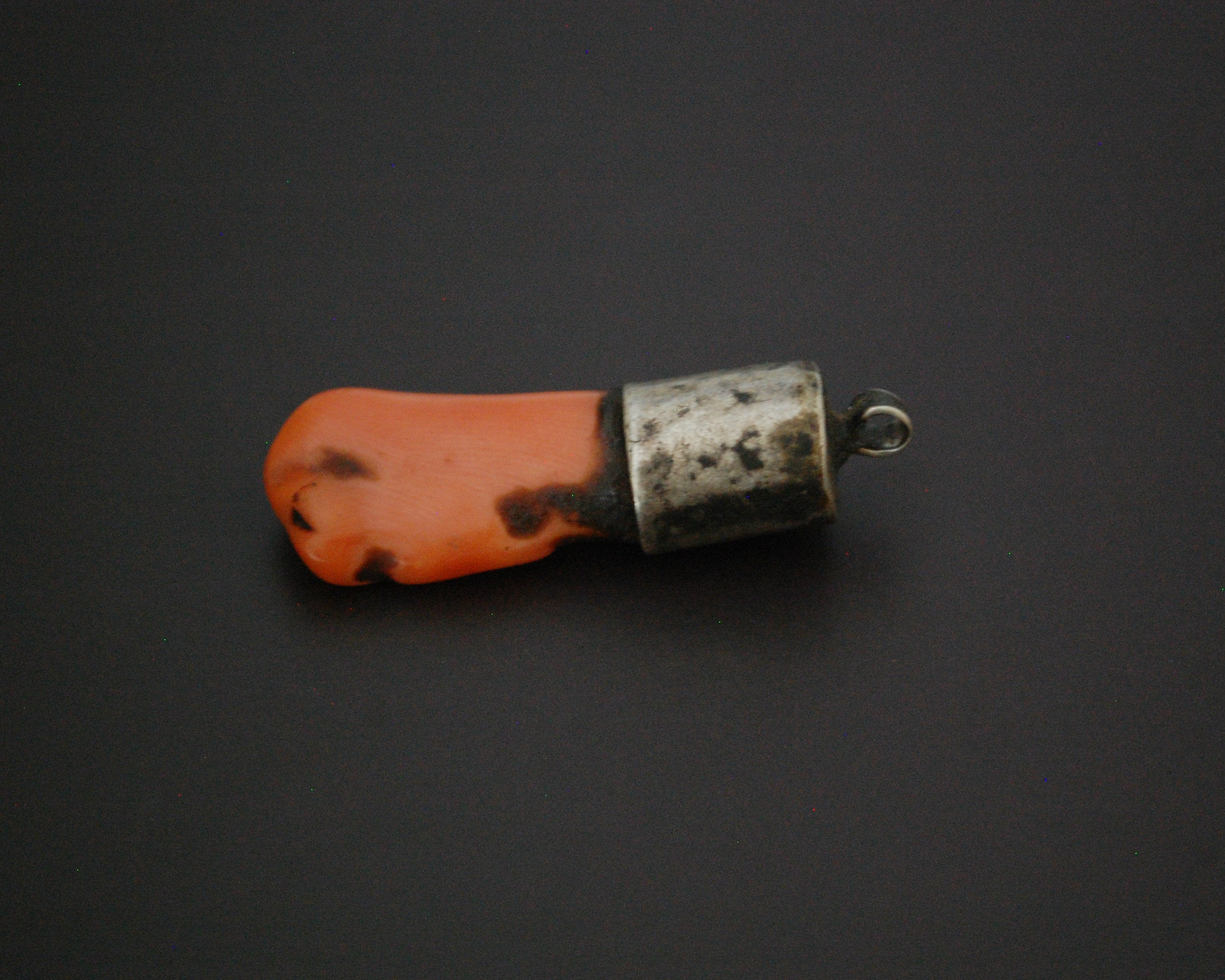 Antique Coral Pendant from Morocco - Flatened