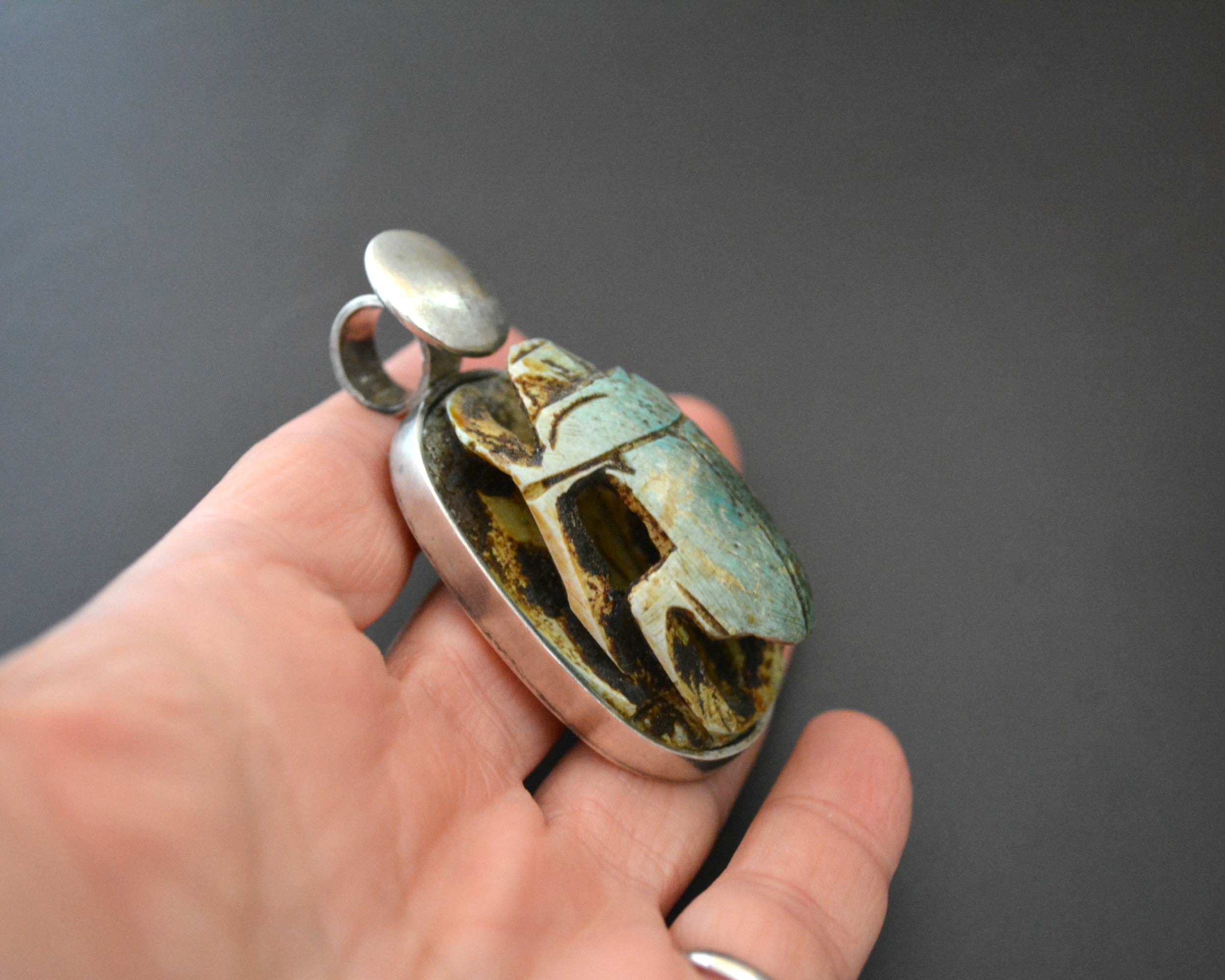 Large Egyptian Scarab Pendant