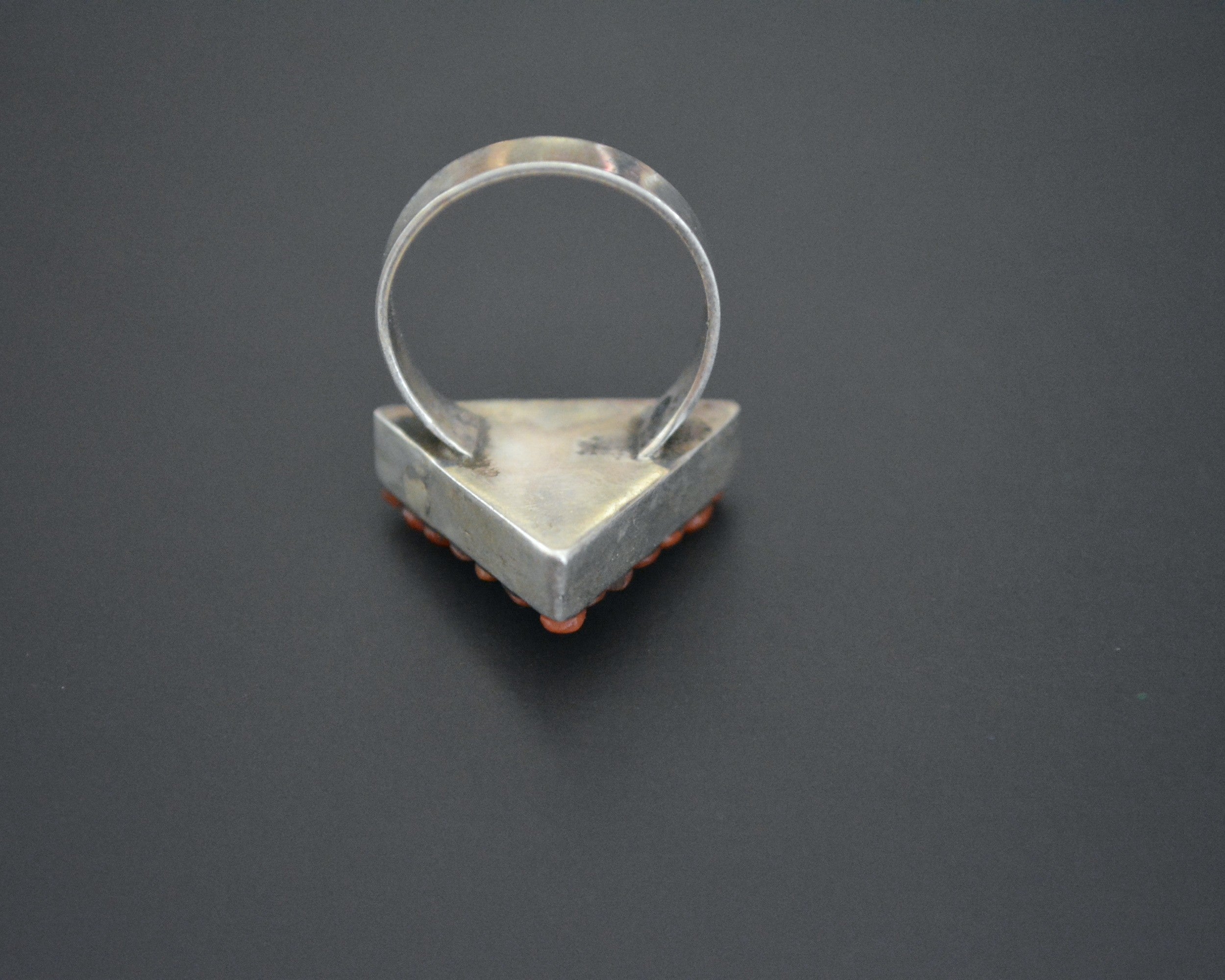 Nepali Turquoise Coral Ring - Size 9