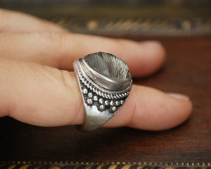 Faceted Crystal Quartz Ring - Size 5.5
