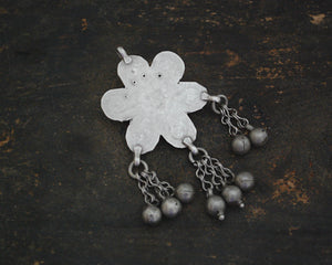 Antique Afghani Flower Pendant with Bells
