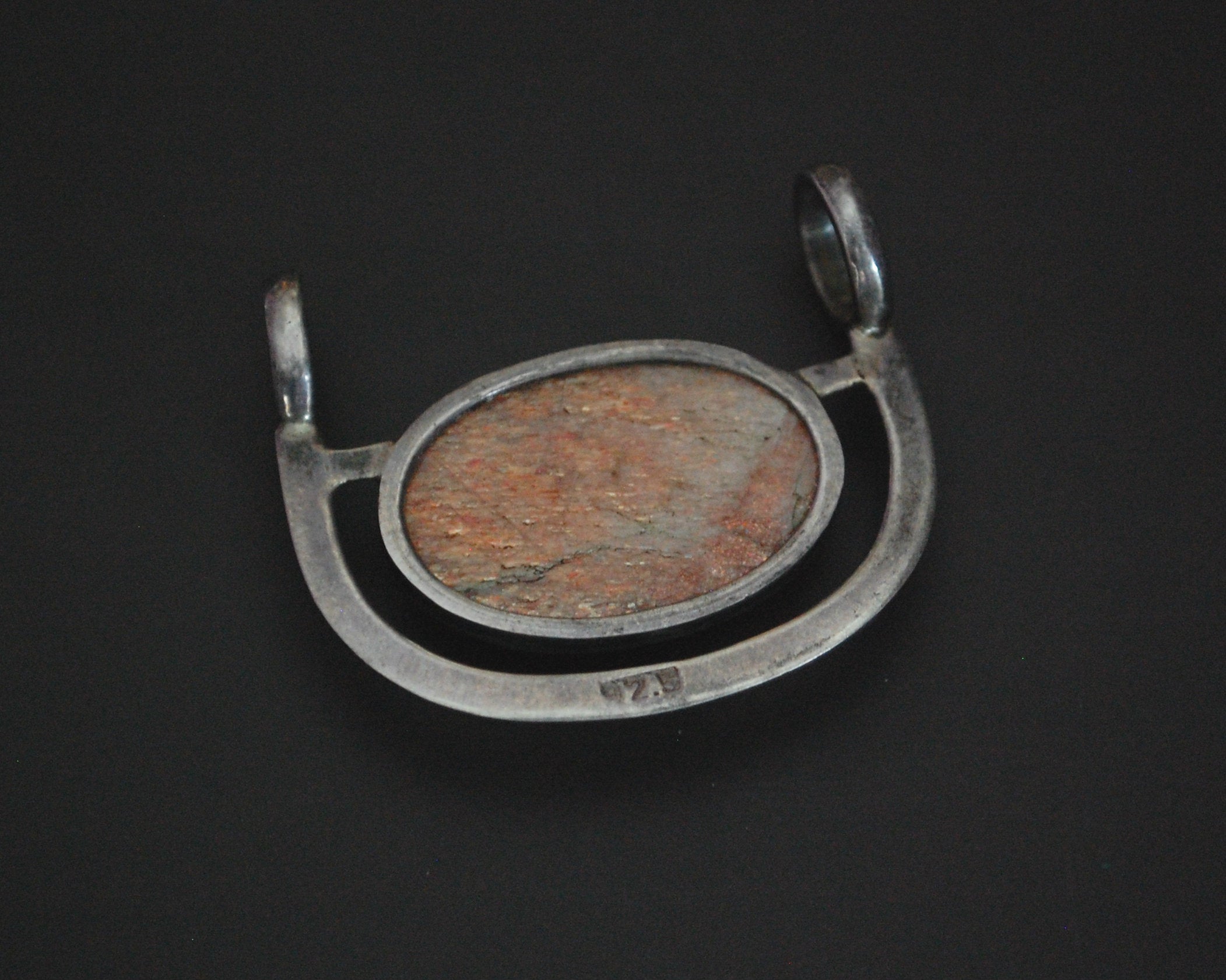 Sunstone Pendant with Sterling Silver Setting