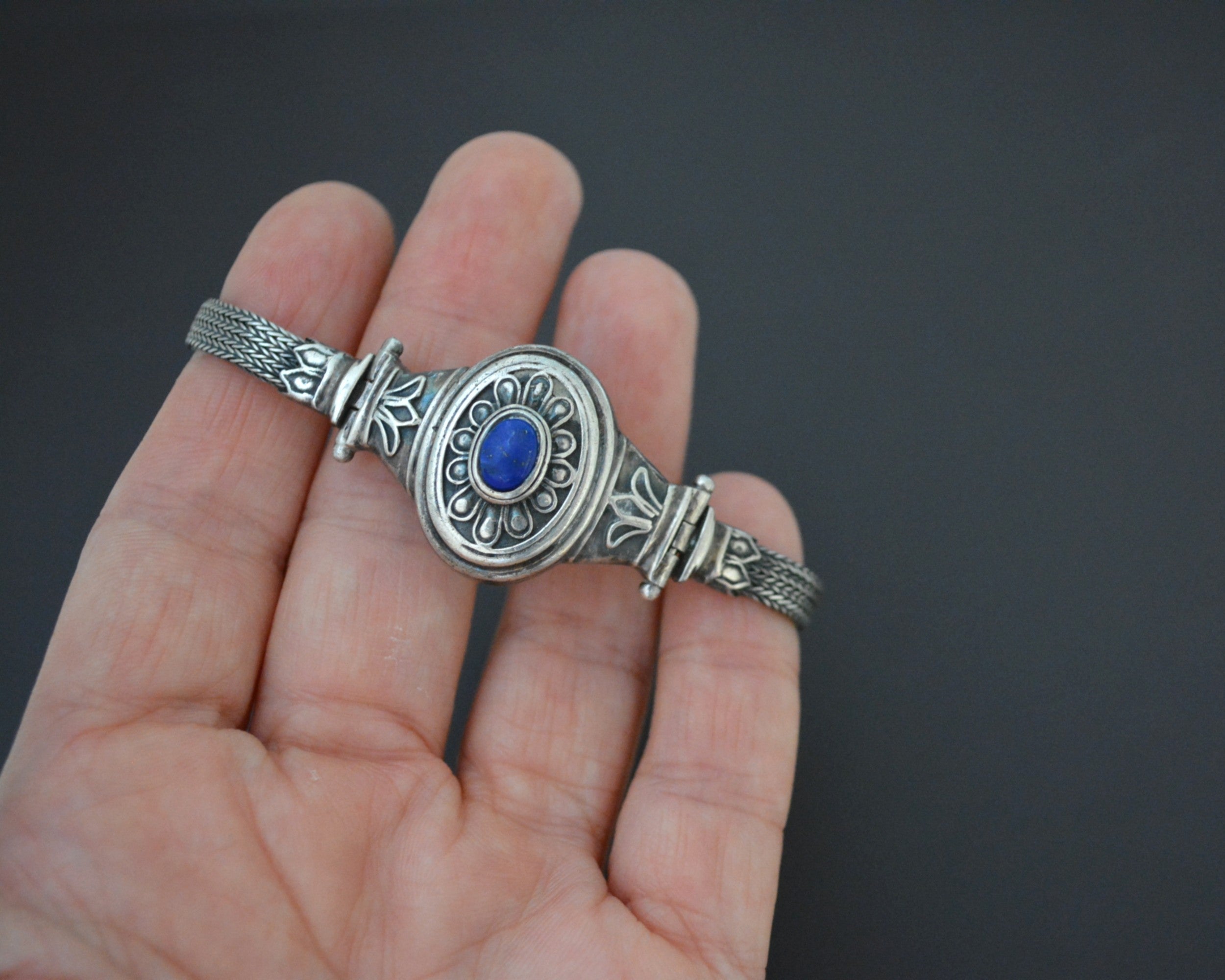 Ethnic Lapis Lazuli Snake Chain Bracelet