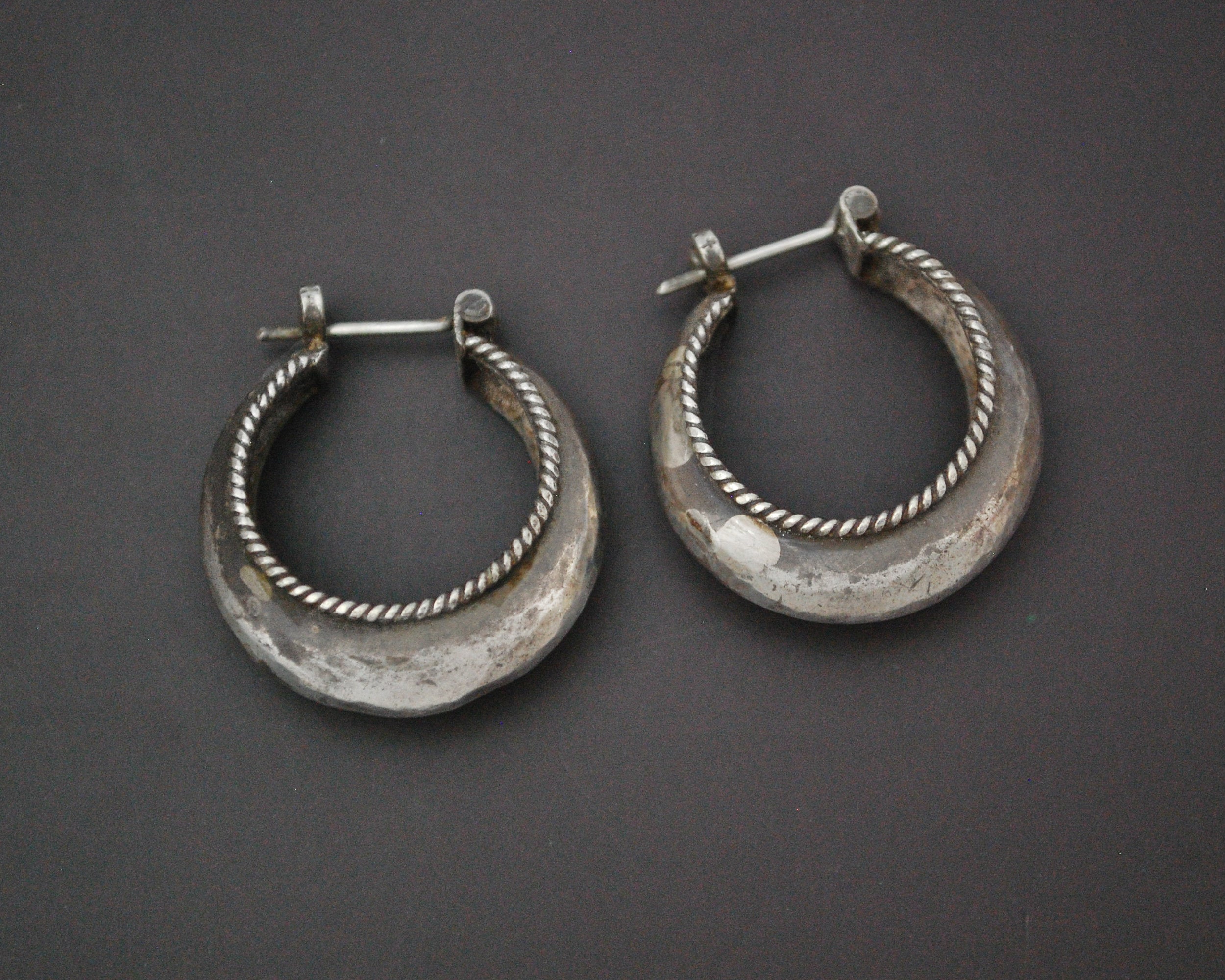 Ethnic Hoop Earrings - MEDIUM - Hollow Shaped