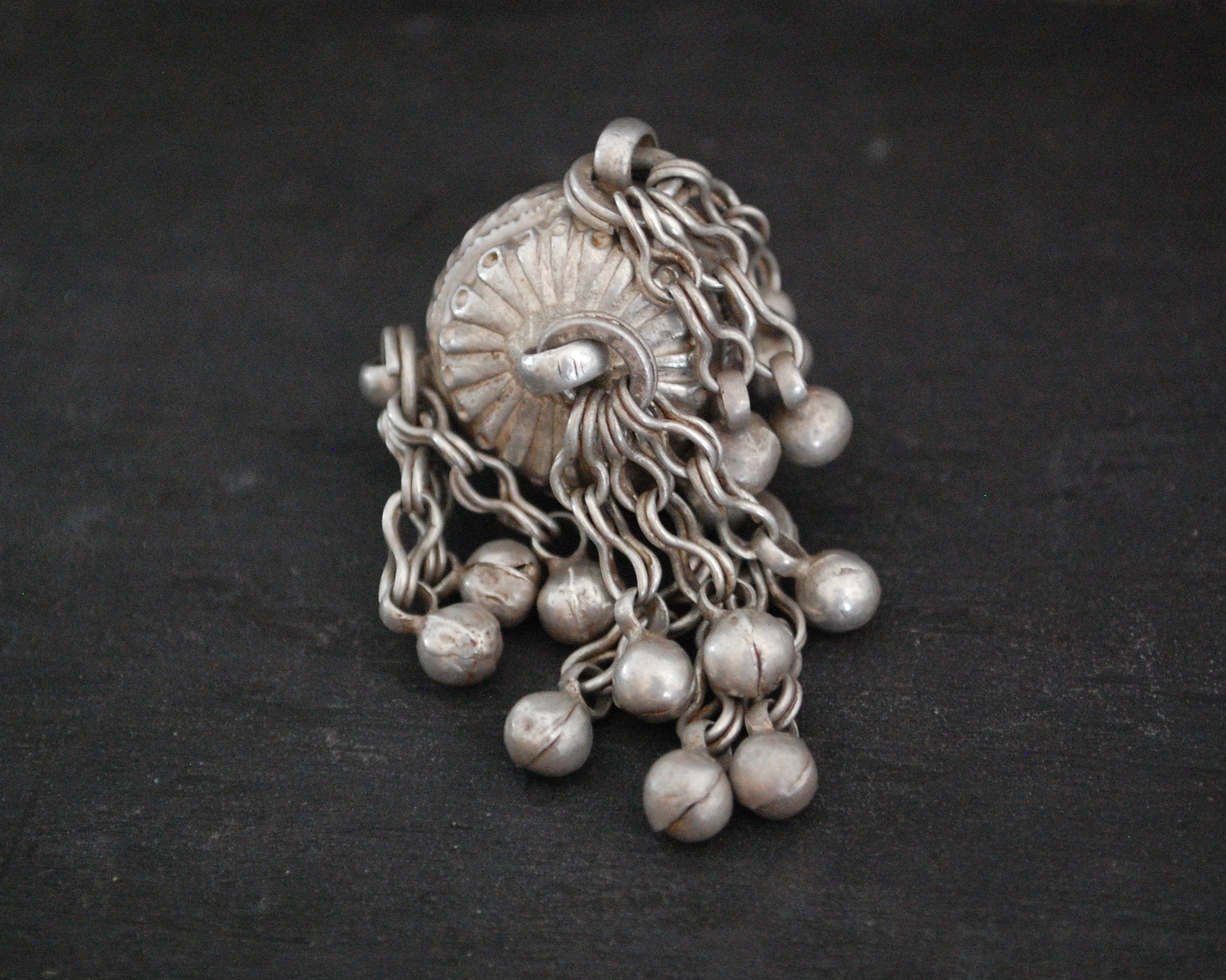 Rajasthani Silver Pendant with Bells