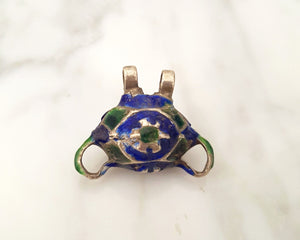 Multan Enamel Silver Bead Pendant
