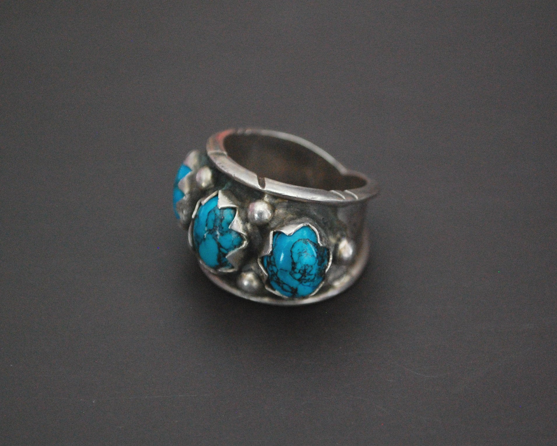 Zuni Turquoise Band Ring - Size 6.5