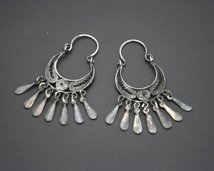 Filigree Hoop Earrings with Dangles