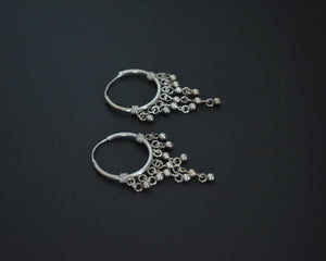 Ethnic Tassel Hoop Earrings - SMALL