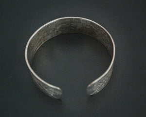 Nepali Lotus Engraved Cuff Bracelet
