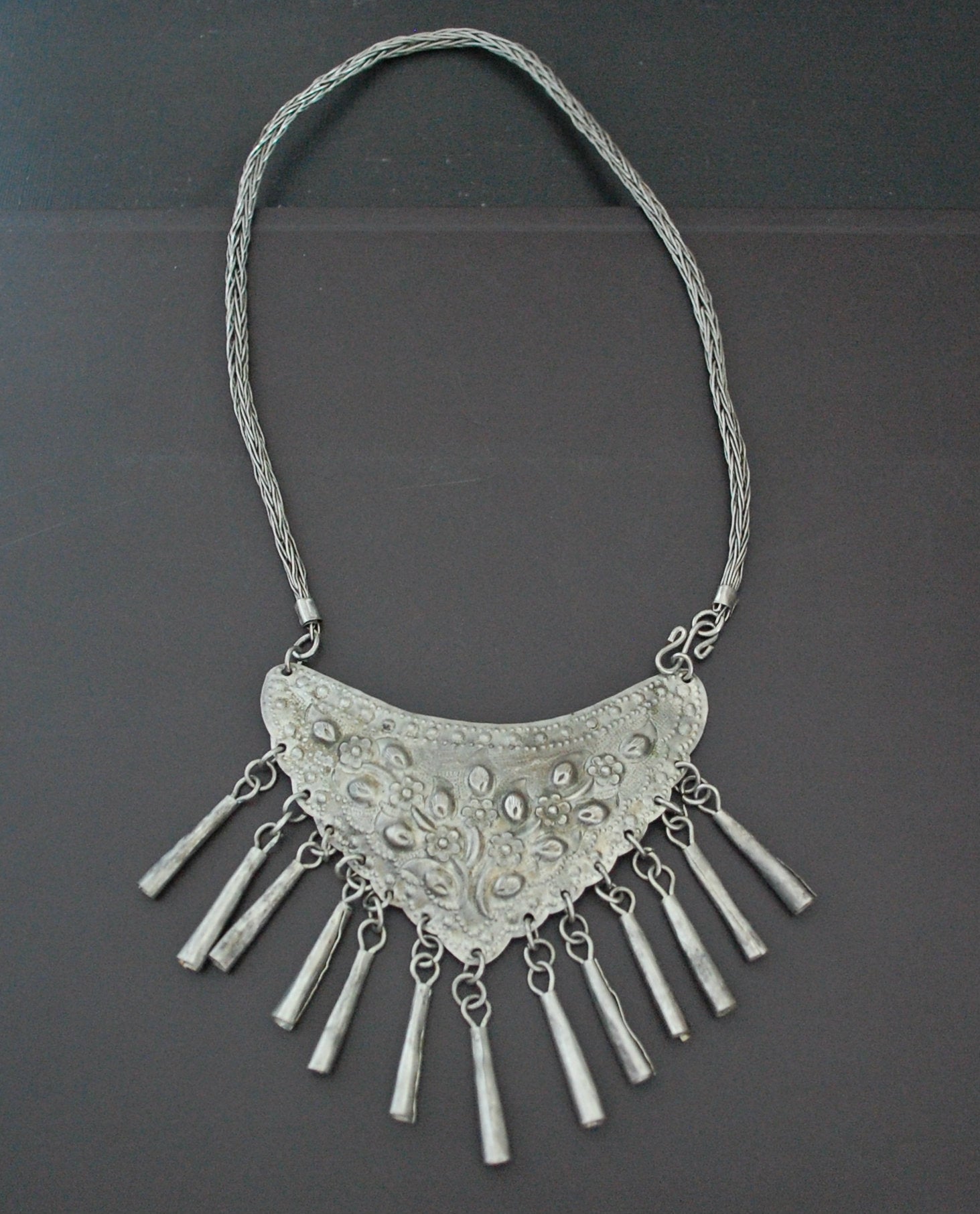 Hill Tribe Northern Vietnam Repoussee Necklace - Choker Length