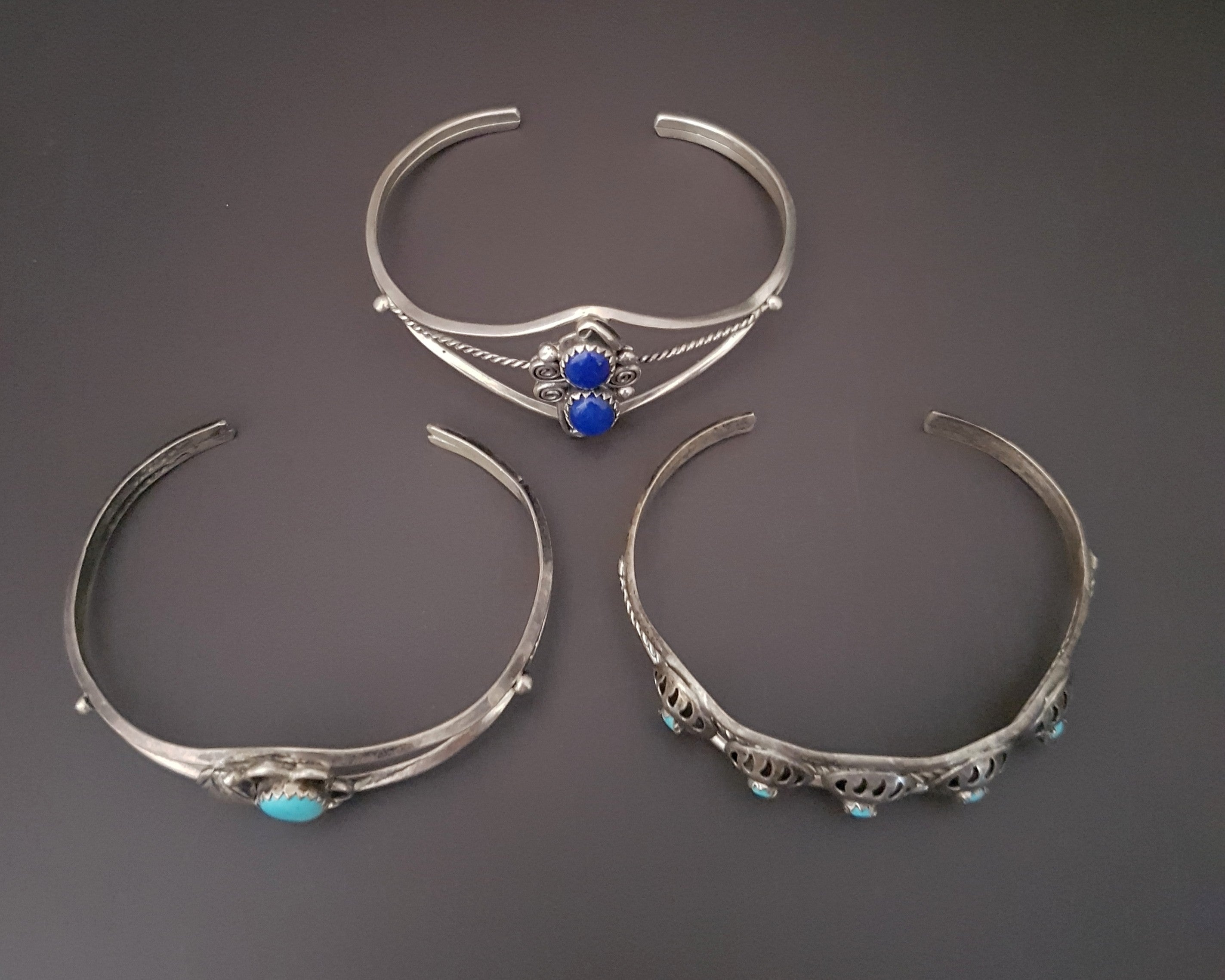 Set of 3 Navajo Cuff Bracelets - XXS