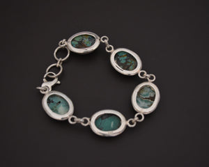 Ethnic Turquoise Link Bracelet