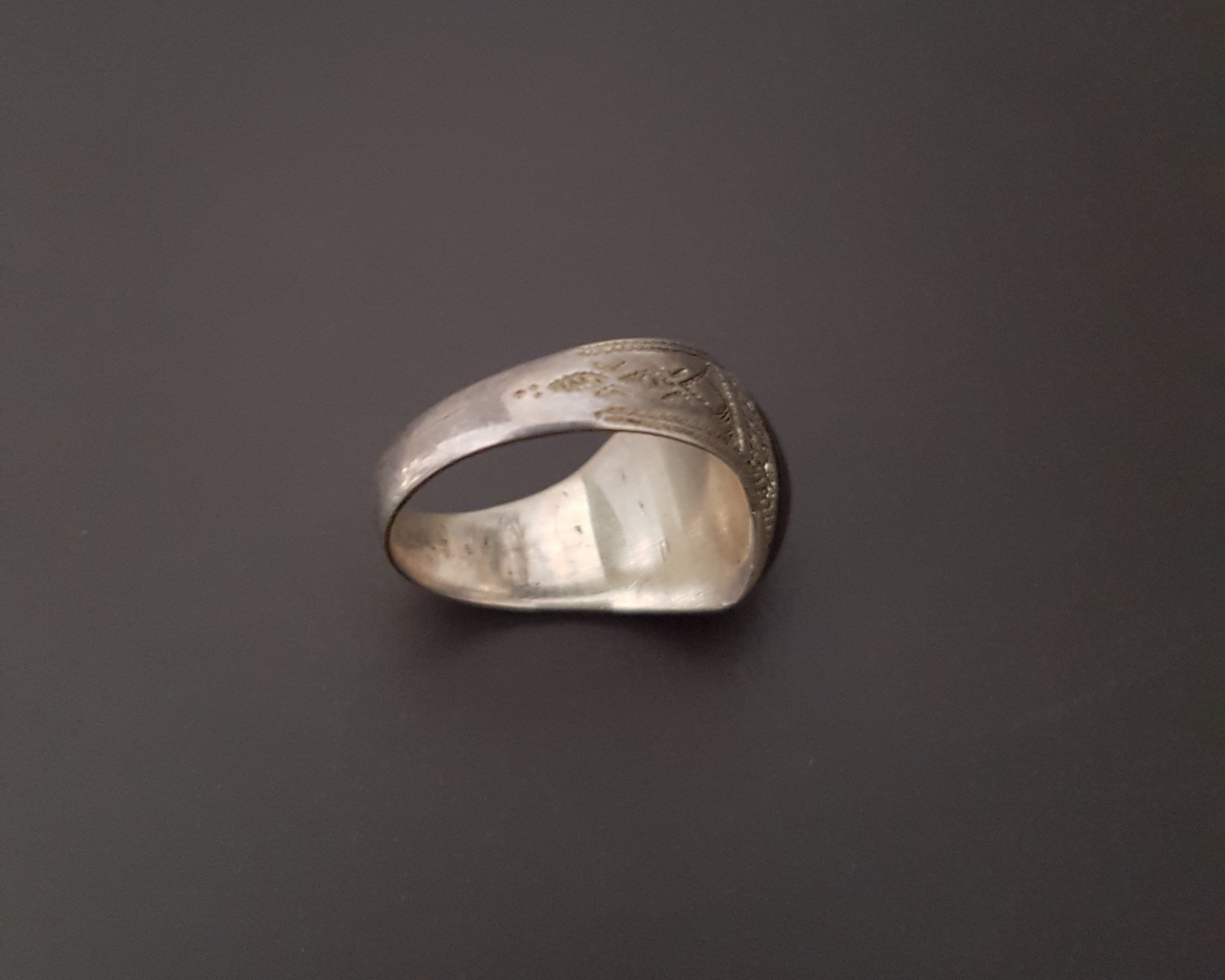 Tuareg Ring with Ebony Inlay - Size 7.5