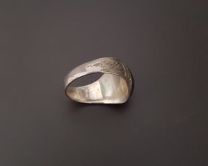Tuareg Ring with Ebony Inlay - Size 7.5