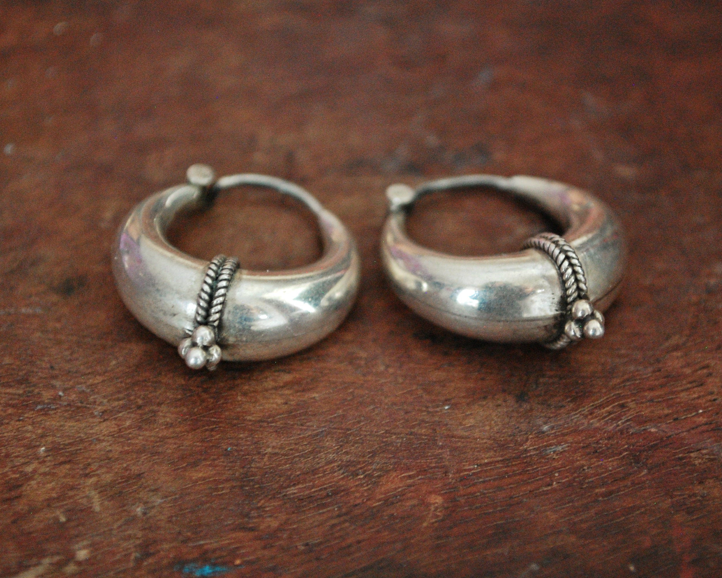 Ethnic Hoop Earrings - SMALL