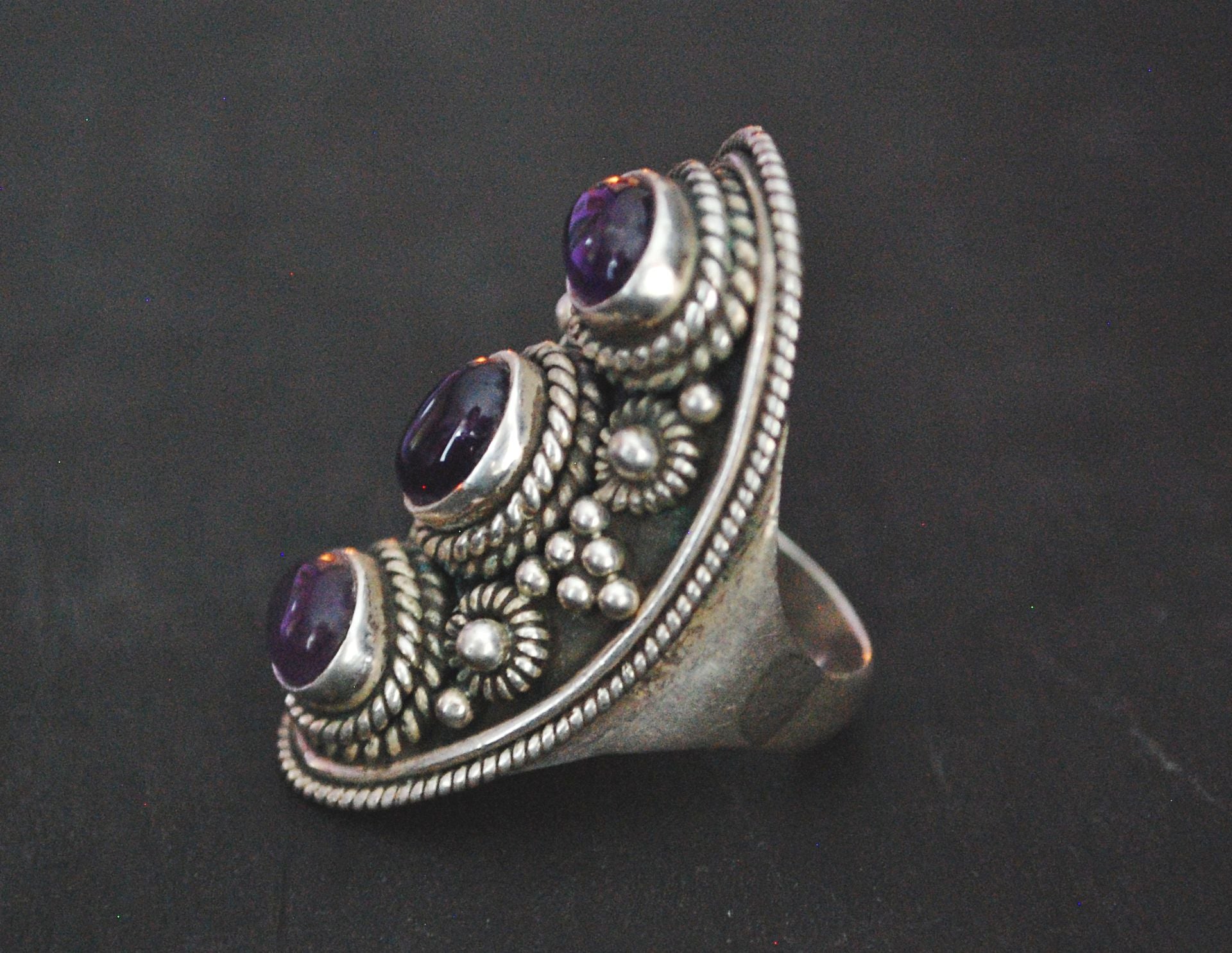 Indian Amethyst Ring - Size 7.5