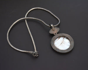 Ethnic Turquoise Mother of Pearl Snake Chain Necklace