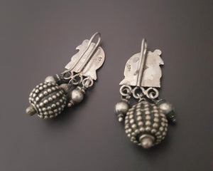 Rajasthani Silver Peacock Earrings