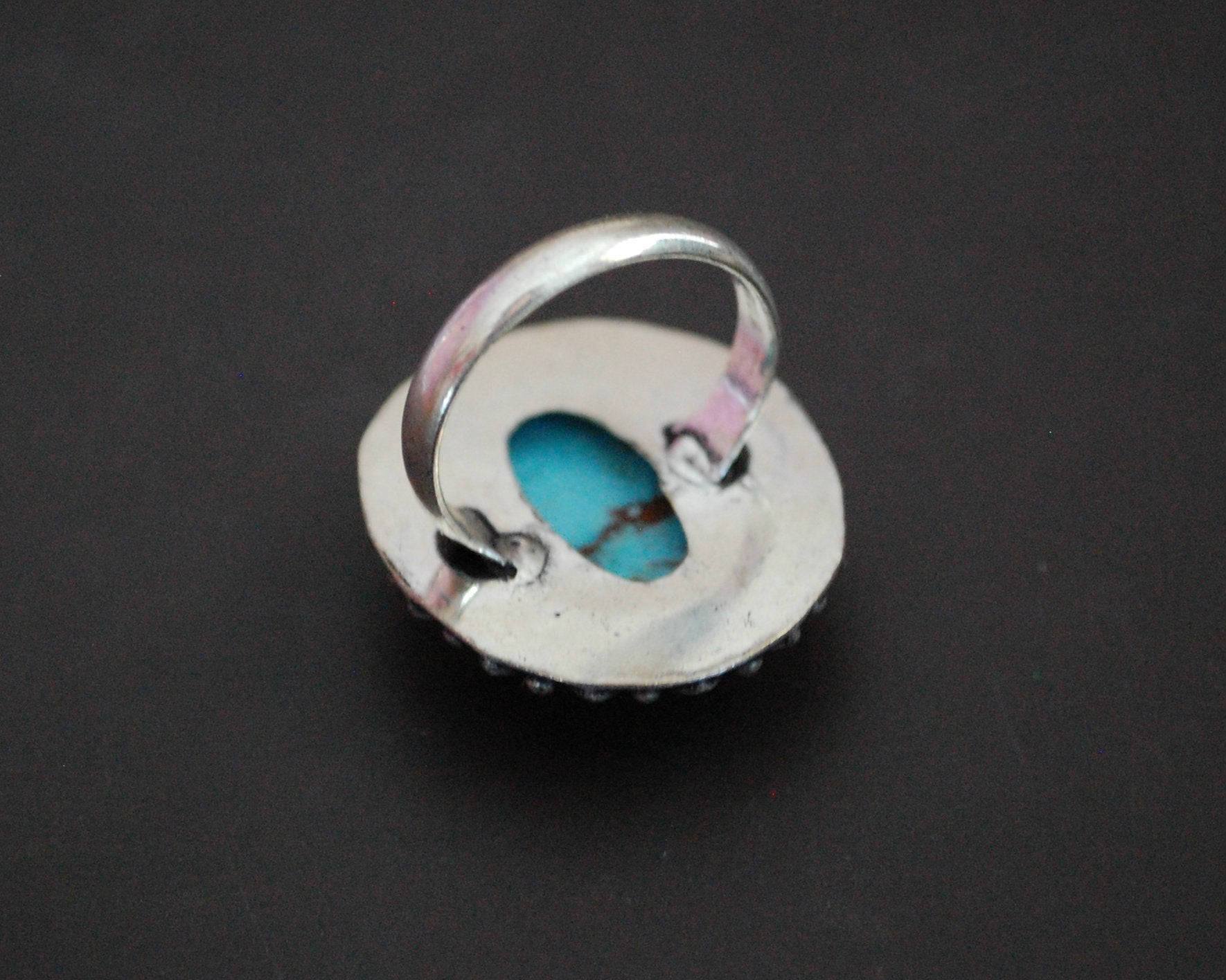 Ethnic Turquoise Ring from India - Size 7.5