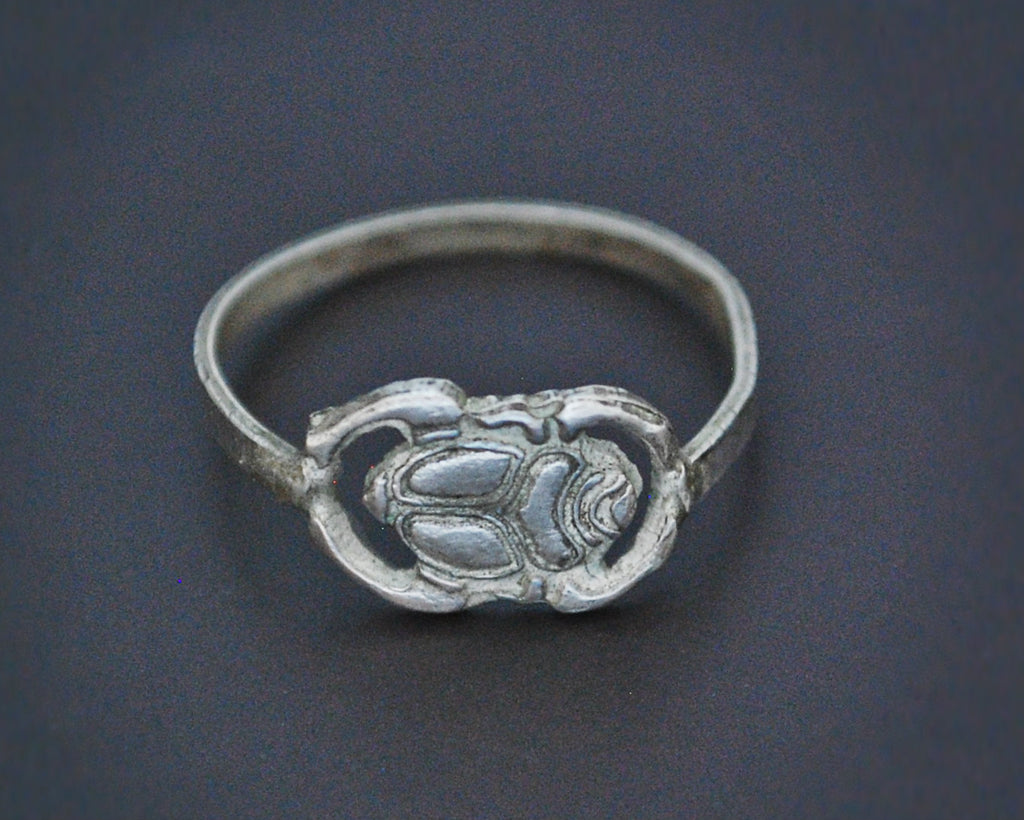 Dainty Scarab Ring from Egypt - Size 8