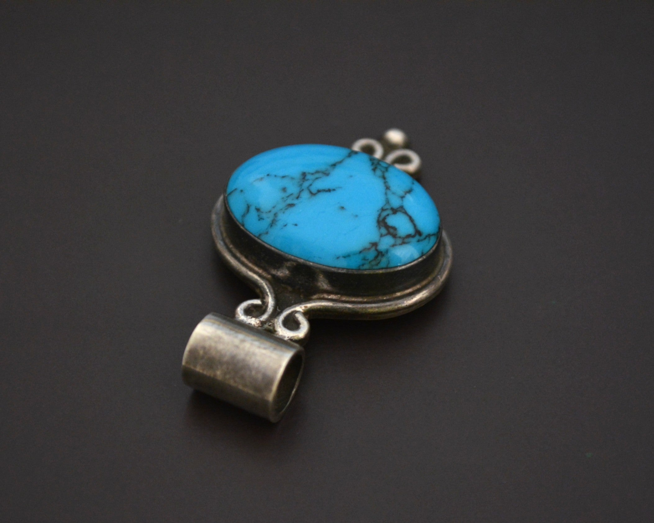 Ethnic Turquoise Pendant from Mexico