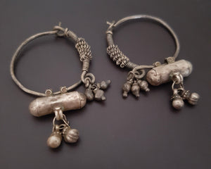 Tribal Indian Hoop Earrings with Taviz