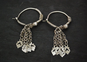 Rajasthani Hoop Earrings with Tassels
