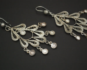Ethnic Oriental Filigree Dangle Earrings