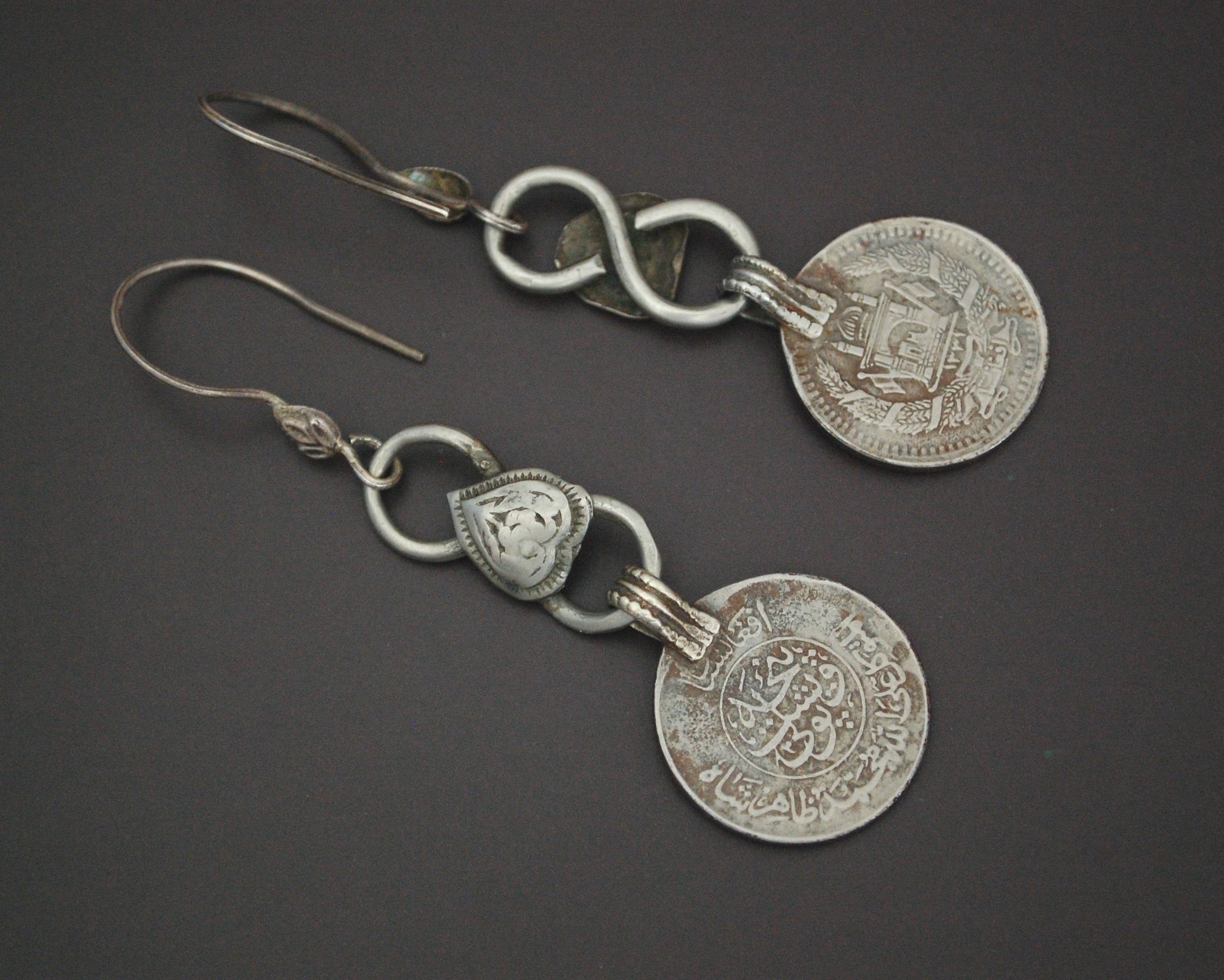 Afghani Coin Dangle Earrings