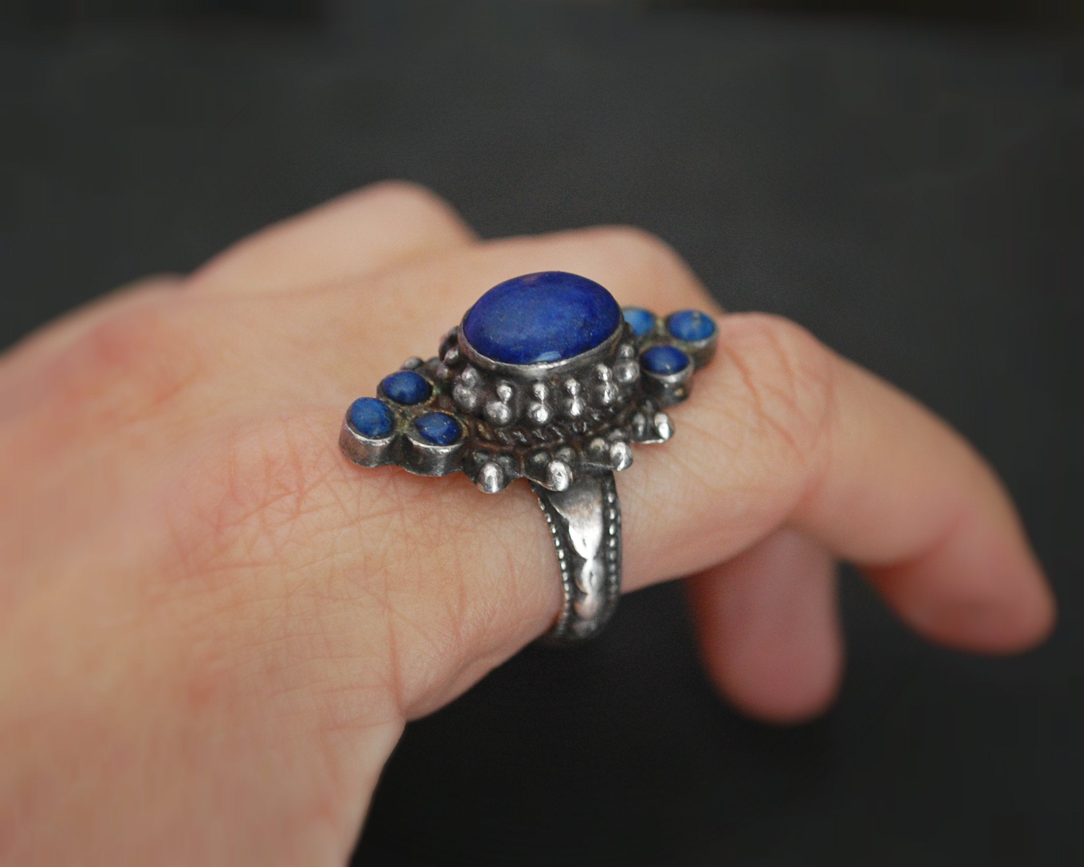 Ethnic Nepali Lapis Lazuli Ring - Size 10