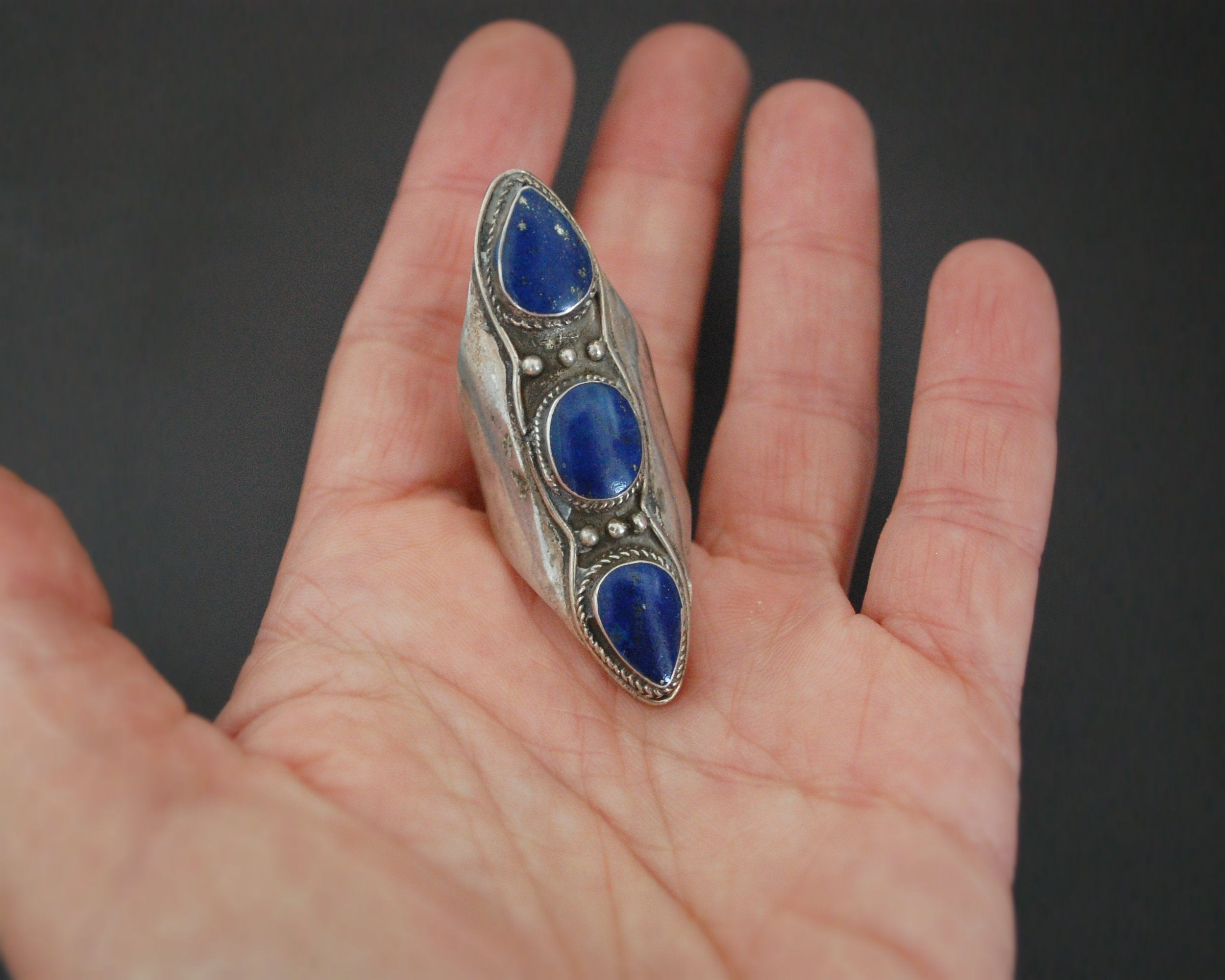 Vintage Nepali Lapis Lazuli Ring - Size 8.25