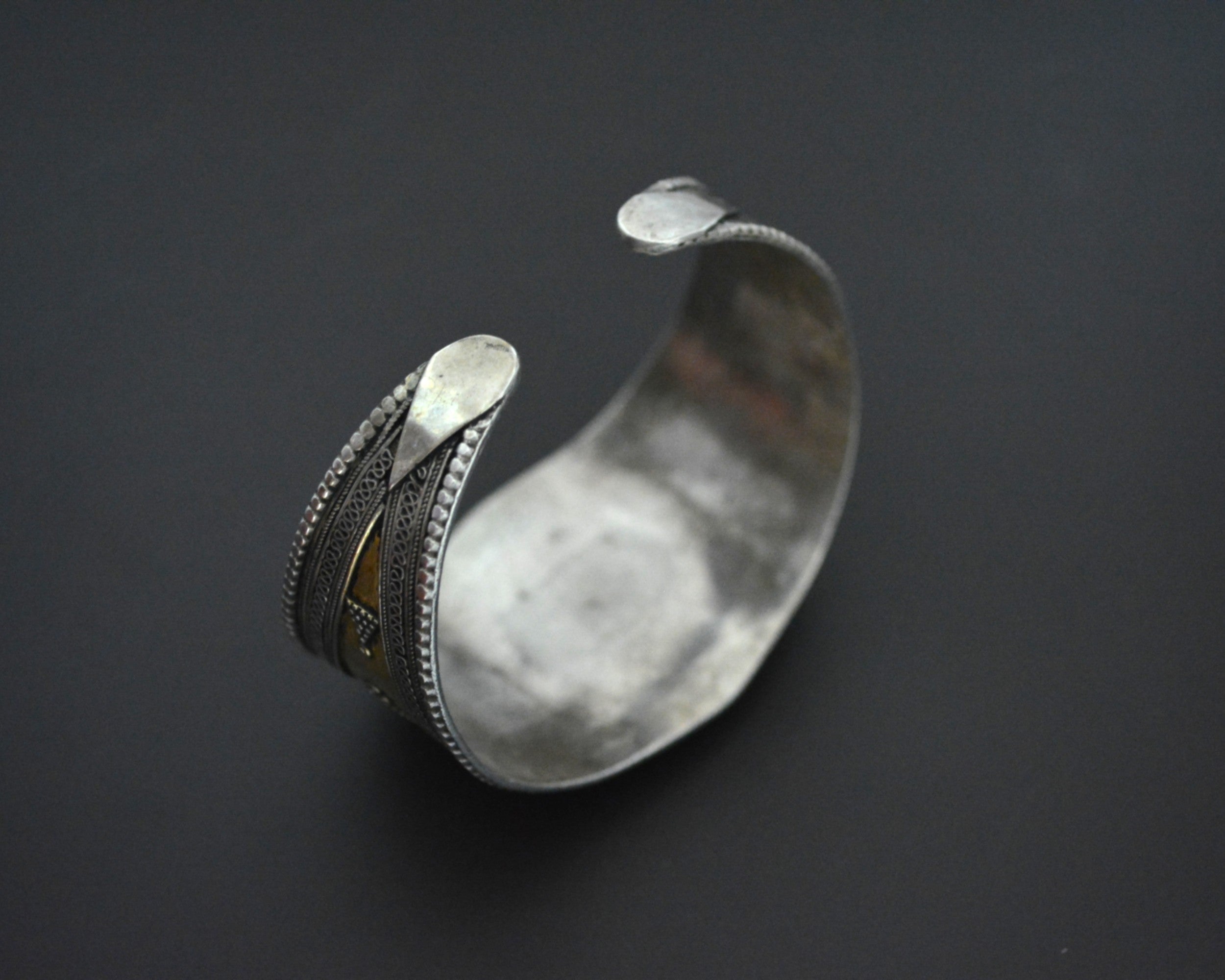 Reserved for A.- Kazakh Gilded Silver Cuff Bracelet