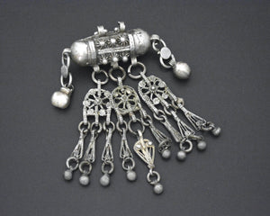 Yemeni Silver Hirz Pendant with Dangles