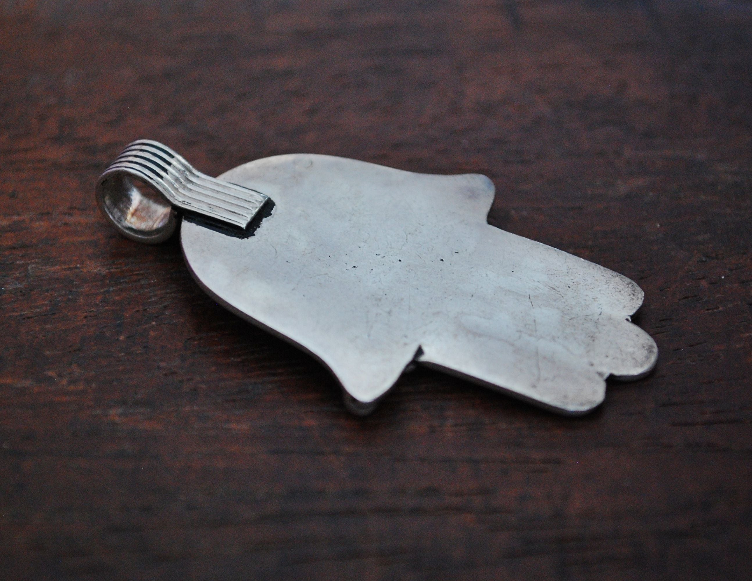 Moroccan Hamsa Silver Pendant