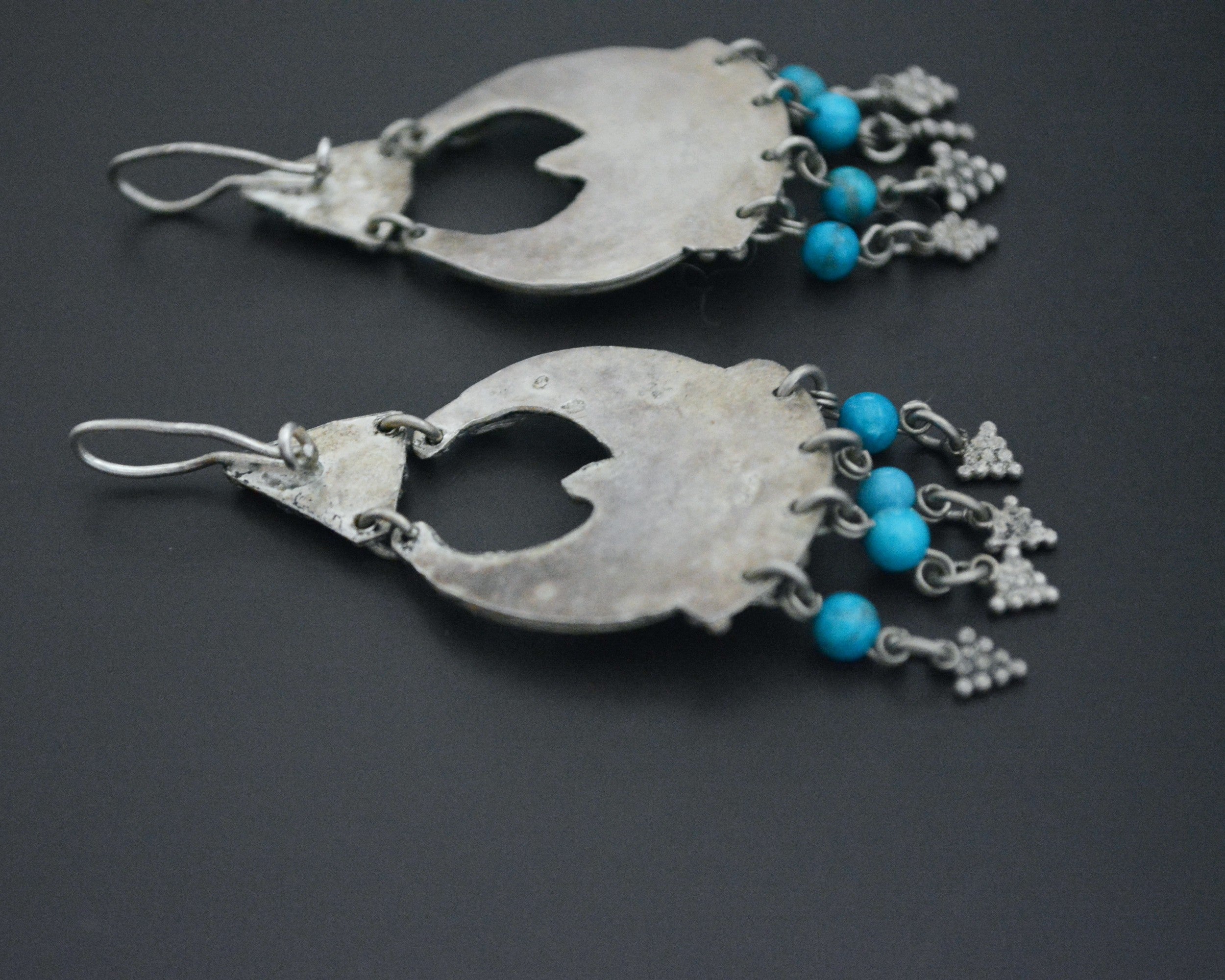 Ethnic Dangle Earrings with Turquoise