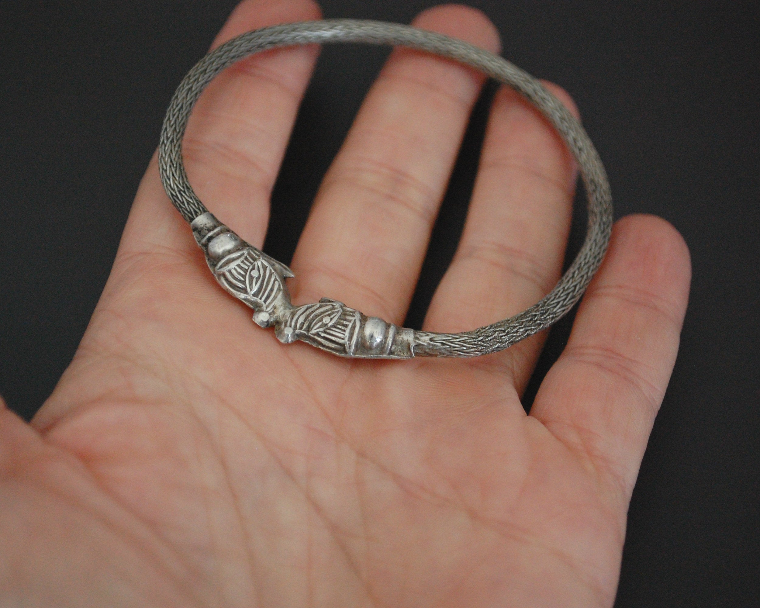Indian Elephants Head Snake Chain Bracelet