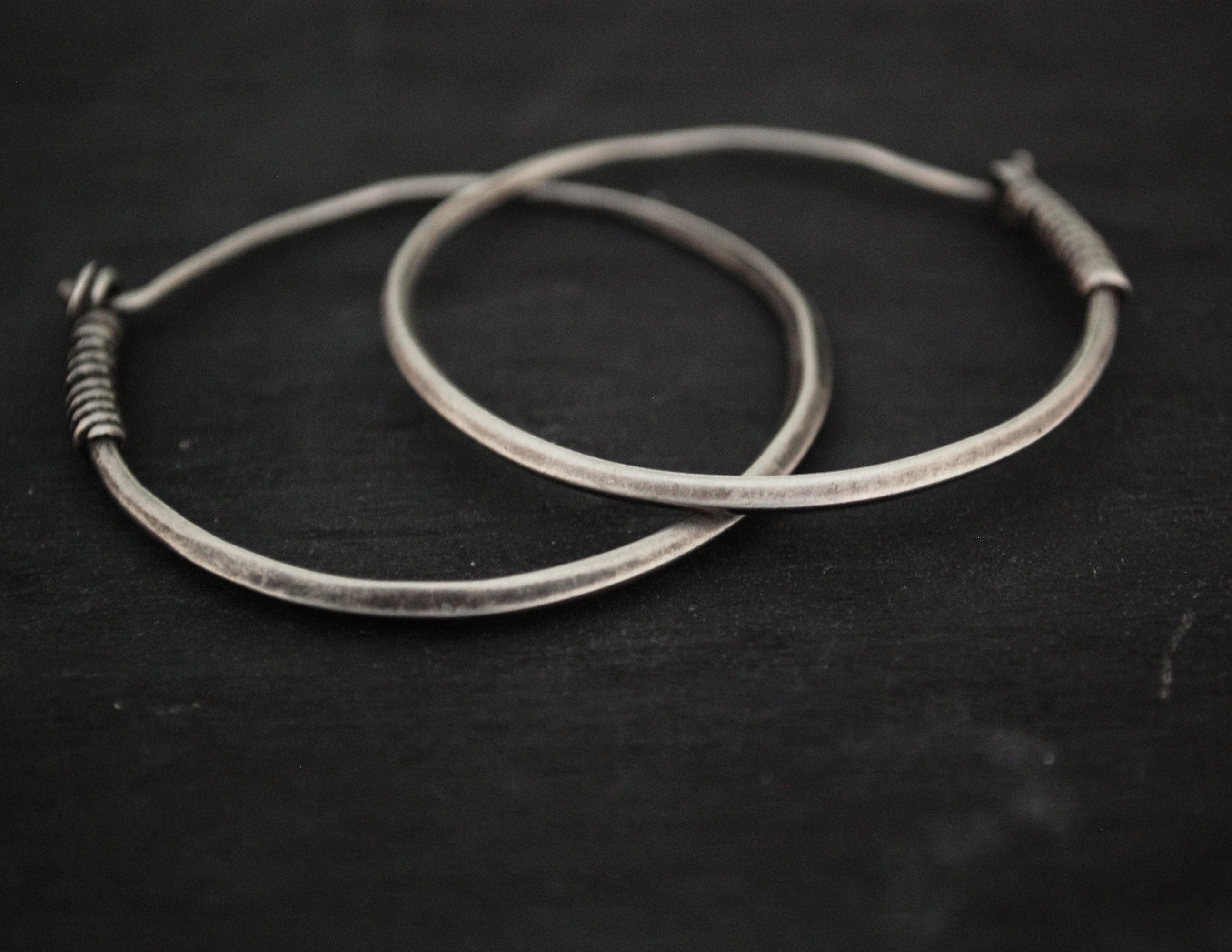 Antique Afghani Hoop Earrings