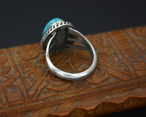 Native American Navajo Turquoise Ring - Size 5.75